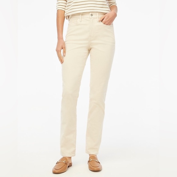 J. Crew Factory Pants - J. Crew Factory Petite Corduroy Essential High Rise Straight Pant in Ecru, 27P